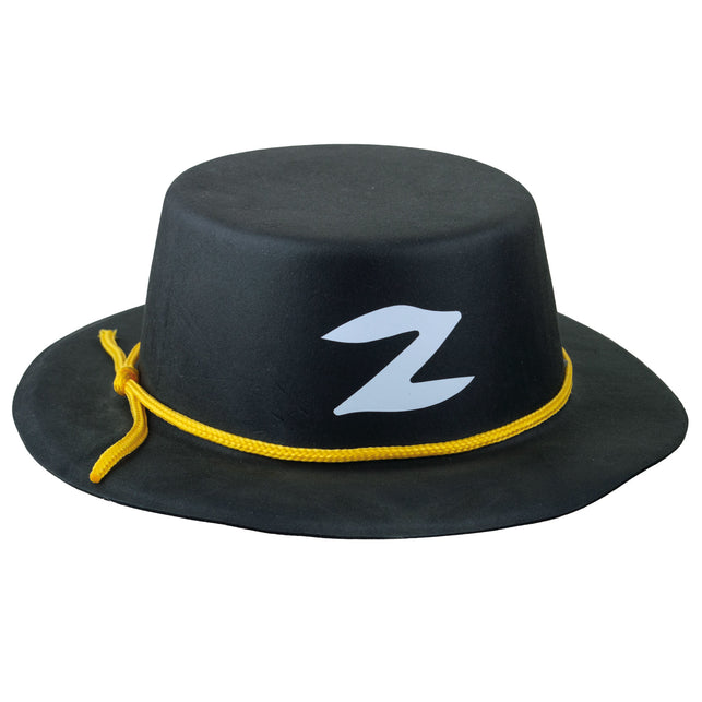Funny Fashion Zorro hoed met geel koord kinderen