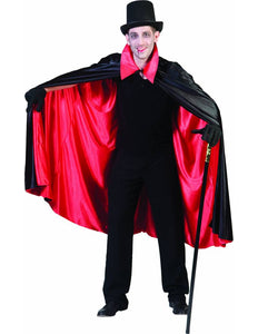 Funny Fashion Zwart rode cape dubbelzijdig heren luxe