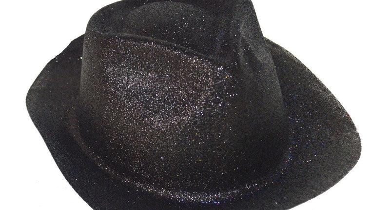 Funny Fashion Zwarte gleufhoed met glitters