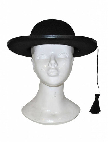 Funny Fashion Zwarte hoed priester met kwast