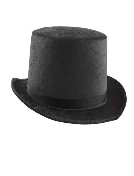 Funny Fashion Zwarte hoge hoed velours