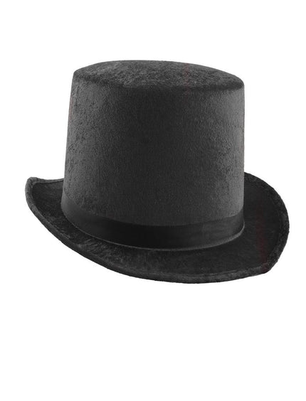 Funny Fashion Zwarte hoge hoed velours