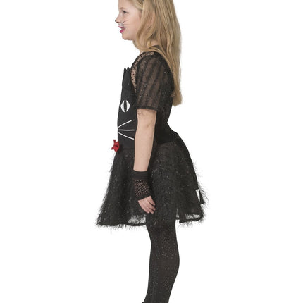 Funny Fashion Zwarte katten pak Kitty meisje