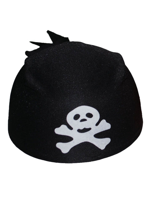 Funny Fashion Zwarte piratenhoed Jeff met opdruk