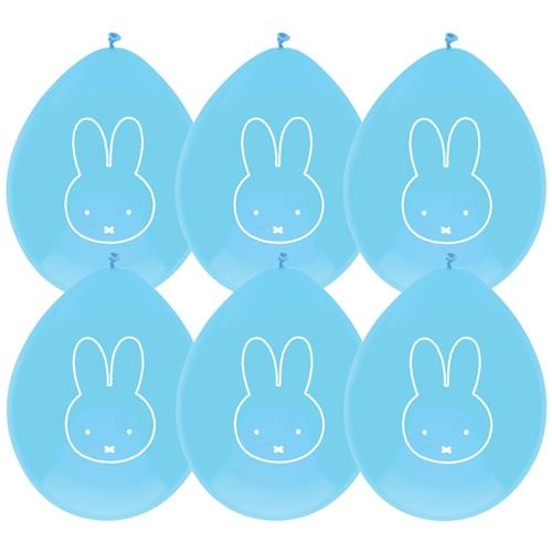 Haza Witbaard Ballonnen Nijntje jongen 6 stuks 30 cm