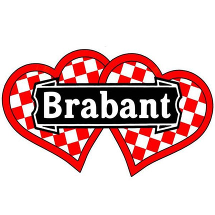 PartyXplosion Applicatie Brabant dubbel bont witte tekst