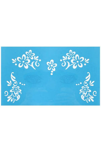 PartyXplosion Aqua schmink sjabloon bos bloemen