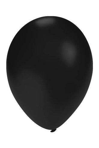 PartyXplosion Ballonnen metallic zwart  5 inch  100 stuks