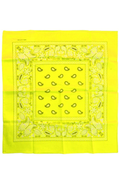 PartyXplosion Bandana neon geel  53 x 53 cm