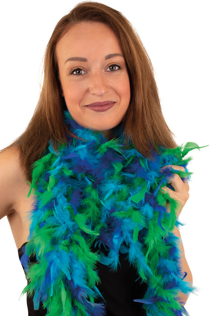 PartyXplosion Boa donker blauw/licht blauw/groen