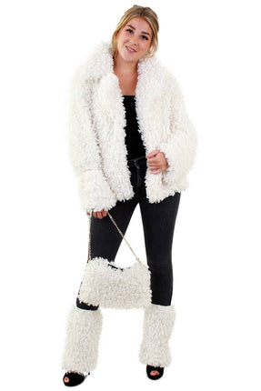 PartyXplosion Bontjas Curly wit