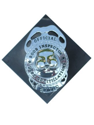 PartyXplosion Boob inspector badge+speld