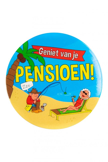 PartyXplosion Button geniet van je pensioen