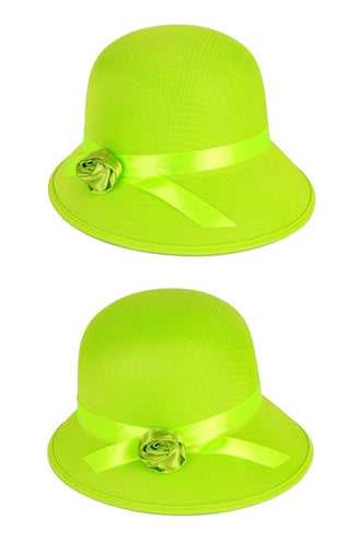 PartyXplosion Dameshoed bol met roosje groen