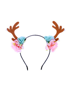 PartyXplosion Diadeem hertje met bloemen