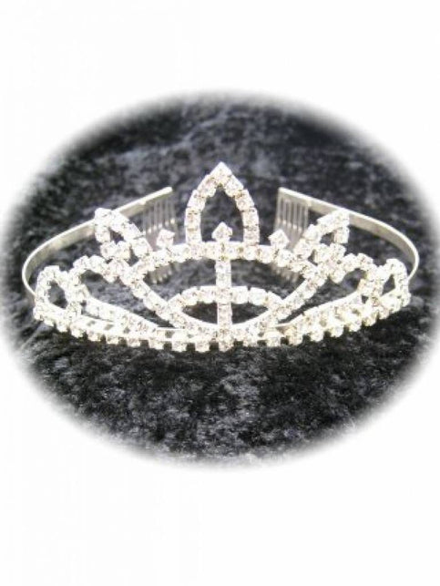 PartyXplosion Diadeem kroontje met Strass steentjes