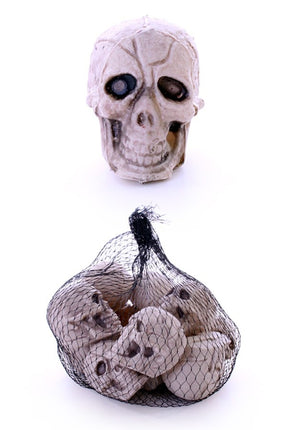 PartyXplosion Doodskoppen deco in zakje 4X3cm