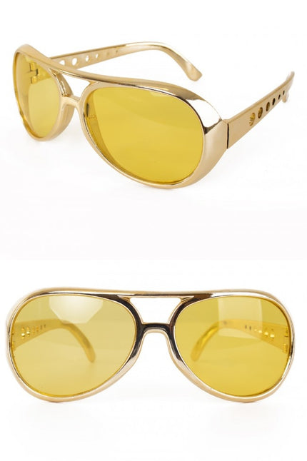 PartyXplosion Elvis bril in goud