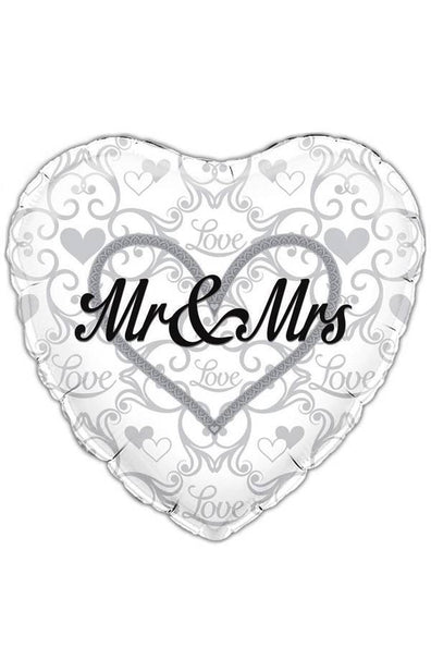 PartyXplosion Folie ballon holografisch Mr. en Mrs. 45.7cm