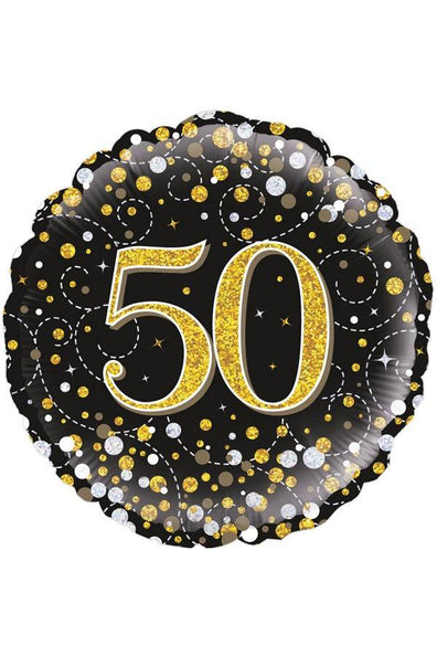 PartyXplosion Folie ballon Sparkling 50 jaar 45.7cm