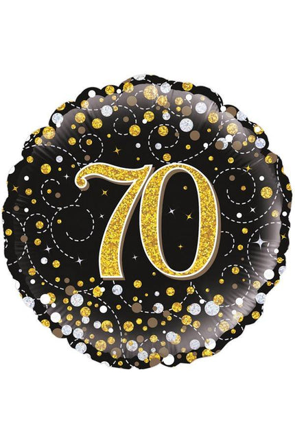 PartyXplosion Folie ballon Sparkling 70 jaar 45.7cm