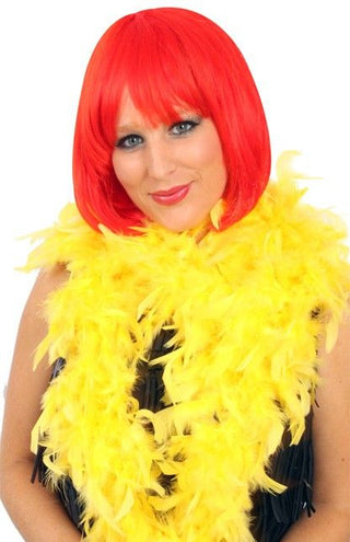 PartyXplosion Gele veren boa populair