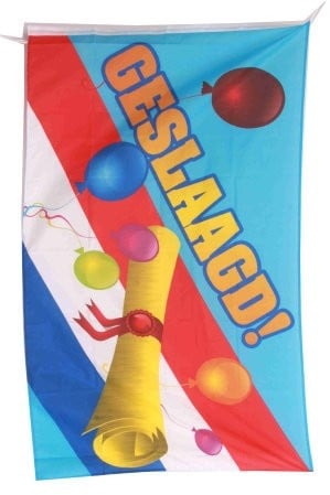 PartyXplosion Geslaagd vlag 90x150cm
