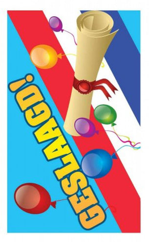PartyXplosion Geslaagd vlag 90x150cm