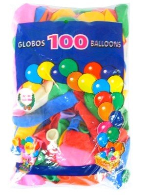 PartyXplosion Helium ballonnen 100 x assortie mt 12