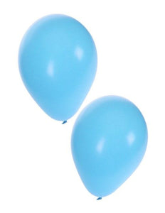PartyXplosion Helium ballonnen 50 x licht blauw nr 10