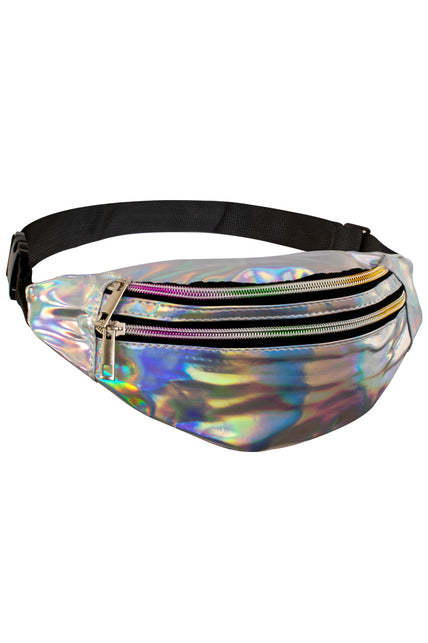 PartyXplosion Heuptasje holografisch zilver