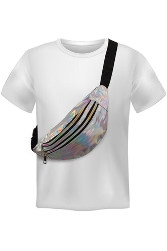 PartyXplosion Heuptasje holografisch zilver