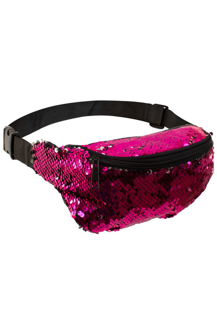 PartyXplosion Heuptasje roze pailletten
