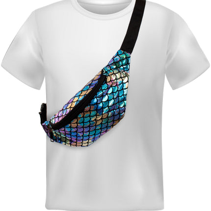 PartyXplosion Heuptasje schubben metallic