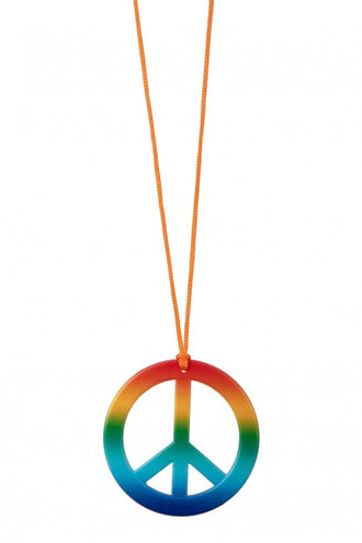 PartyXplosion Hippie ketting regenboog peace