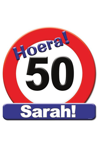 PartyXplosion Huldeschild Sarah 50 jaar