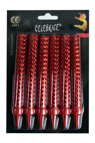 PartyXplosion Ijsfonteinen  rood 6st