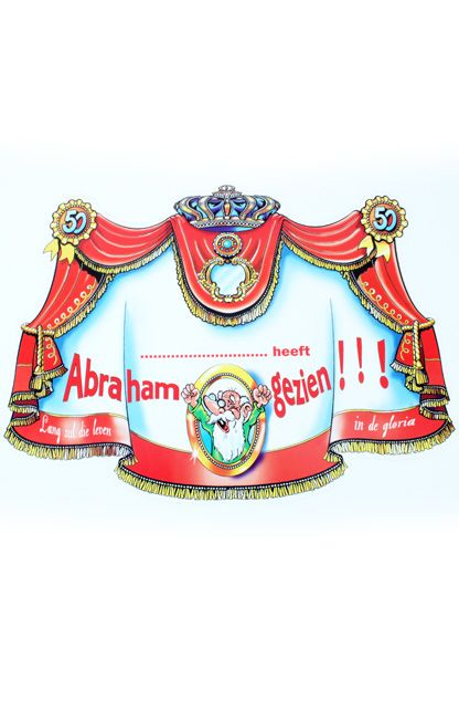 PartyXplosion Kroonschild heeft Abraham gezien