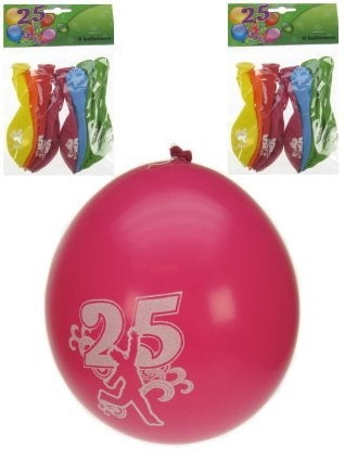 PartyXplosion Leeftijd ballonnen 25 jaar