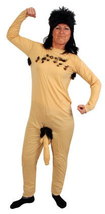 PartyXplosion Naaktpak behaarde man unisex