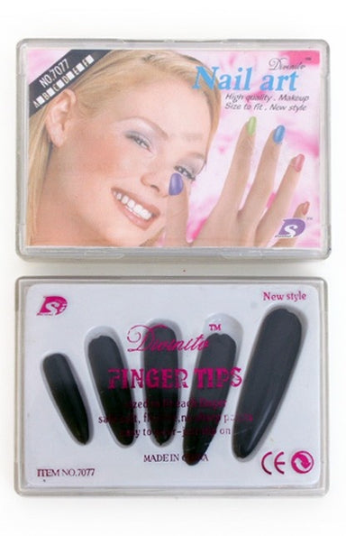 PartyXplosion Nagels zwart extra lang