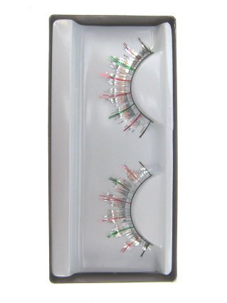 PartyXplosion Nep wimpers zilver rood groen