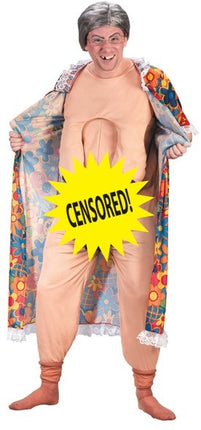 PartyXplosion Oma kostuum de exhibitionist naaktpak