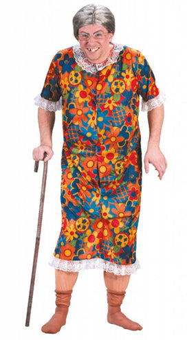 PartyXplosion Oma kostuum de exhibitionist naaktpak