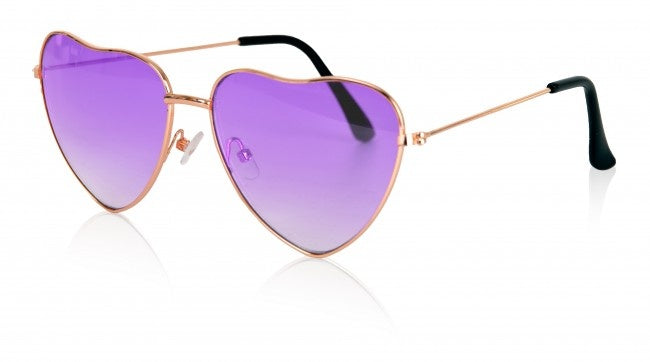 PartyXplosion Paarse hartjes bril