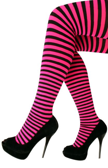 PartyXplosion Panty streep roze/zwart one size