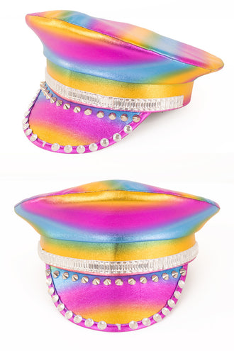PartyXplosion Pet regenboog metallic met stenen