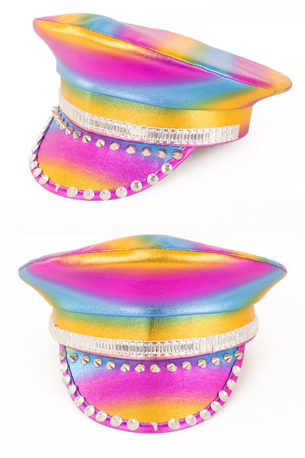 PartyXplosion Pet regenboog metallic met stenen