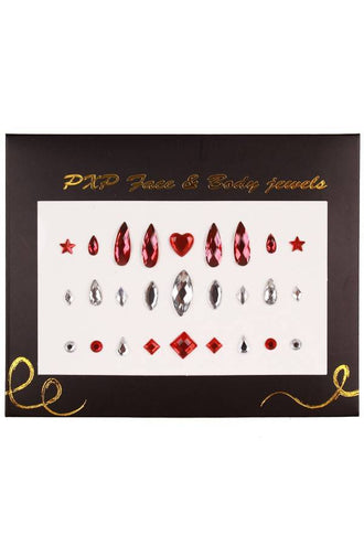 PartyXplosion Plaksieraden rood wit