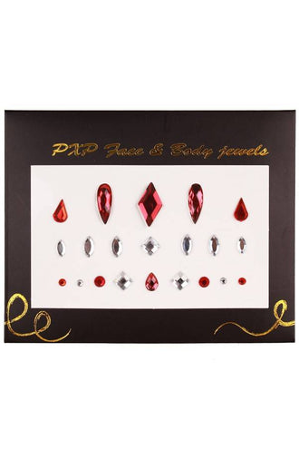 PartyXplosion Plaksieraden rood-zilver